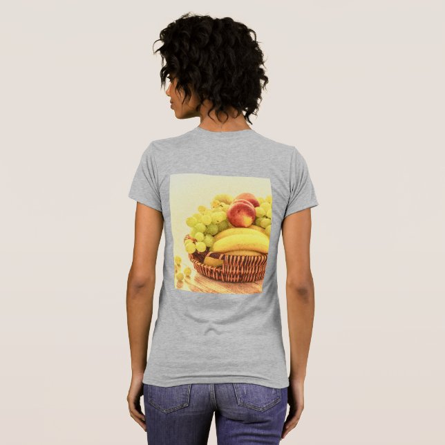 Camiseta "Cesta de Frutos" Foto Cute. ¡Hazte con una en Zaz (Reverso completo)