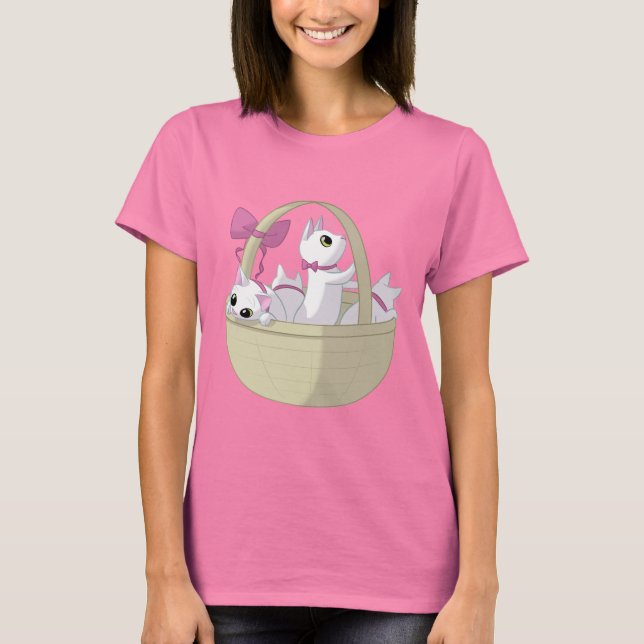 Camiseta Cesta de gatitos (Anverso)