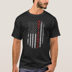 Camiseta Cesta de Golf de Disco Bandera de Estados Unidos p