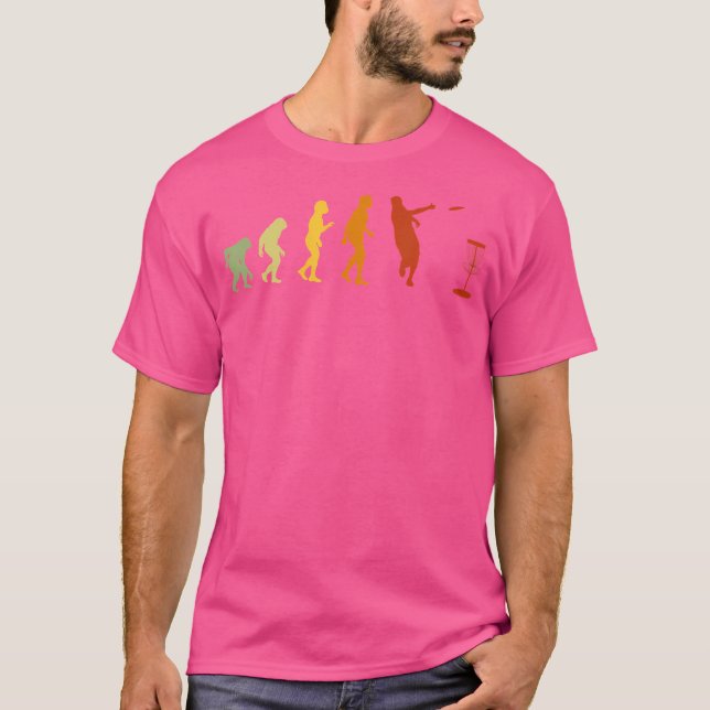 Camiseta Cesta de Golf de Disco Evolución Divertida (Anverso)