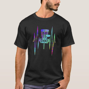 Camiseta Cesta de Golf de Disco Heartbeat Hombres Golfistas