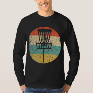 Camiseta Cesta de golf de disco retro de disco de disco con
