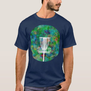 Camiseta Cesta de golf en disco colorido