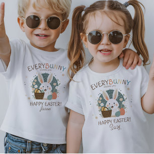 Camiseta Cesta de huevos de conejo de Pascua ID1013