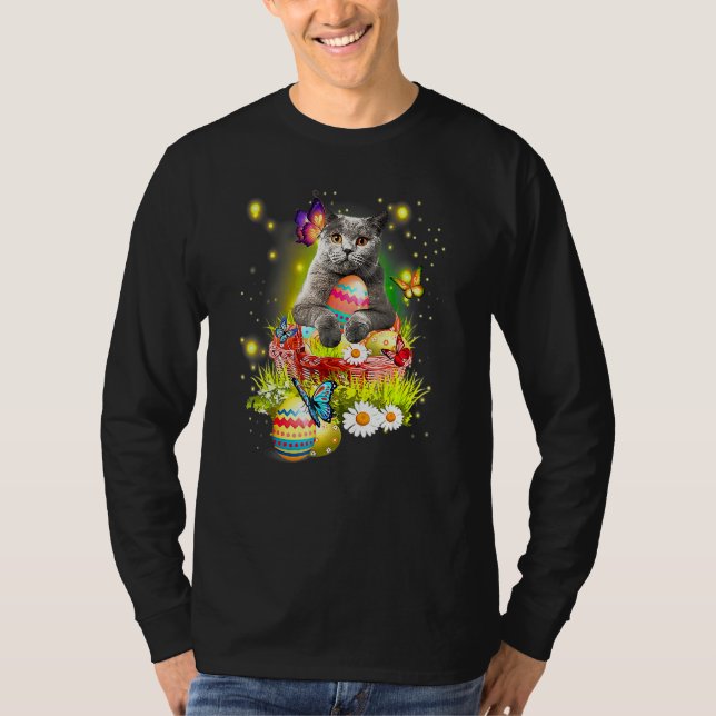 Camiseta Cesta de huevos del Día de Pascua de Conejo Britán (Anverso)