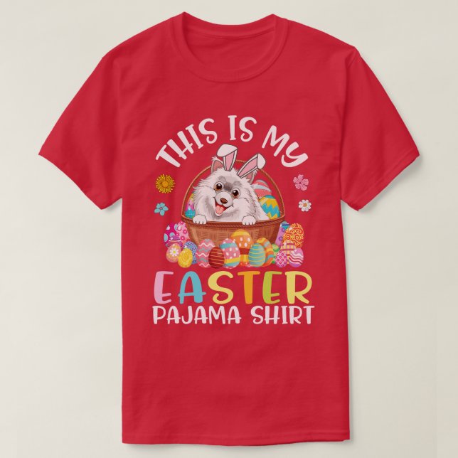 Camiseta Cesta De Huevos Y Perros Del Eskimo Estadounidense (Diseño del anverso)
