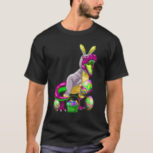 Camiseta Cesta de Pascua Bunny Dinosaur Huevo T Rex Niños