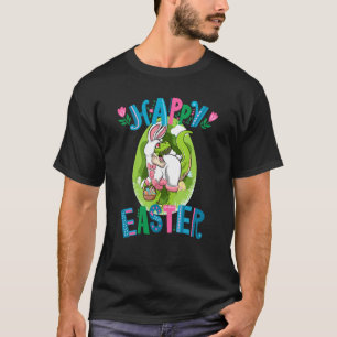 Camiseta Cesta De Pascua De Dinosaurios Con Huevos Feliz Pa