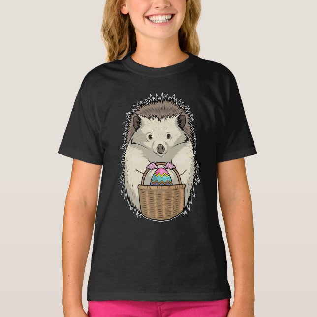 Camiseta Cesta de Pascua de erizo (Anverso)