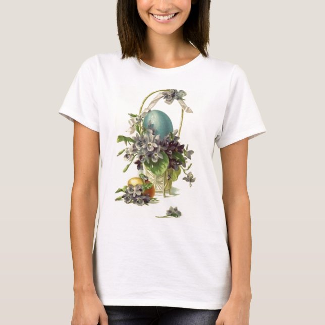 Camiseta Cesta de Pascua del vintage (Anverso)