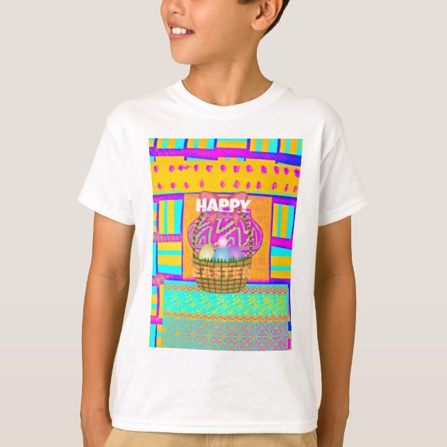 Camiseta Cesta de Pascua inspirada en África Occidental y H (Anverso)