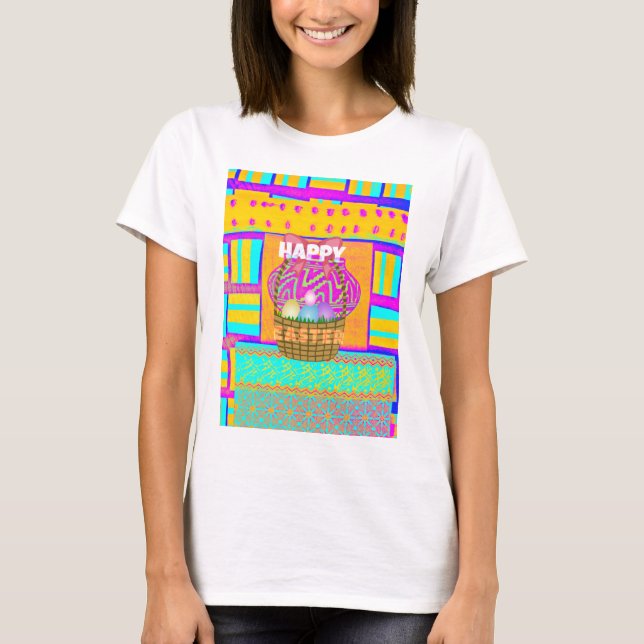 Camiseta Cesta de Pascua inspirada en África Occidental y H (Anverso)