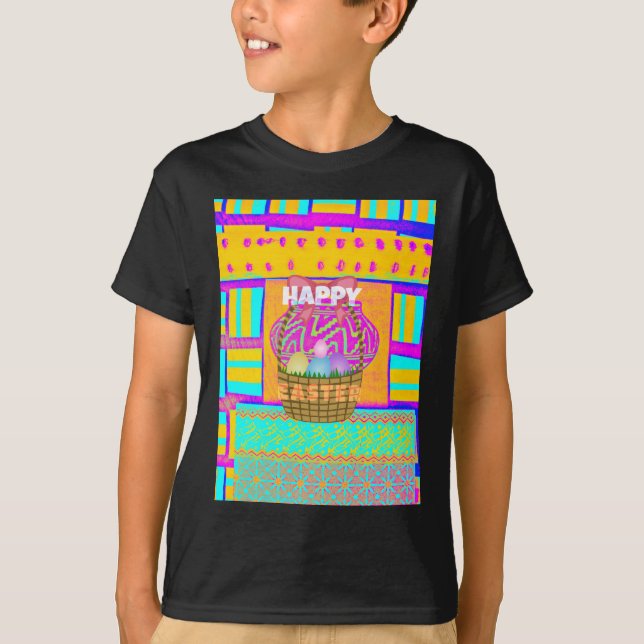 Camiseta Cesta de Pascua inspirada en África Occidental y H (Anverso)
