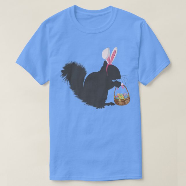 Camiseta Cesta de Pascua y orejas de conejo (Diseño del anverso)