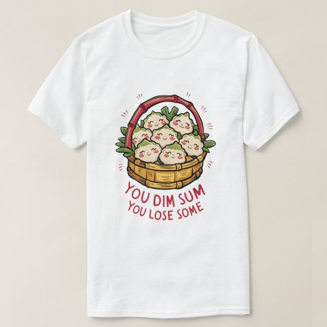 Camiseta Cesta De Suma Dim - Suma Dim, Pierde Un Poco (Diseño del anverso)
