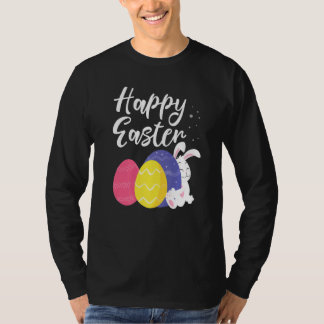 Camiseta Cesta feliz de huevos de conejo de Pascua