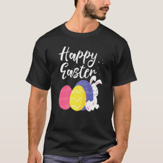 Camiseta Cesta feliz de huevos de conejo de Pascua