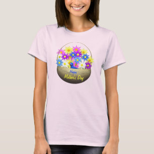 Camiseta Cesta feliz del Día de la Madre con maricas y pája