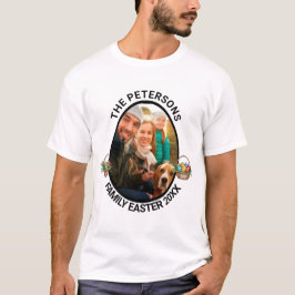 Camiseta Cesta personalizada de huevos de fotos de pascua p
