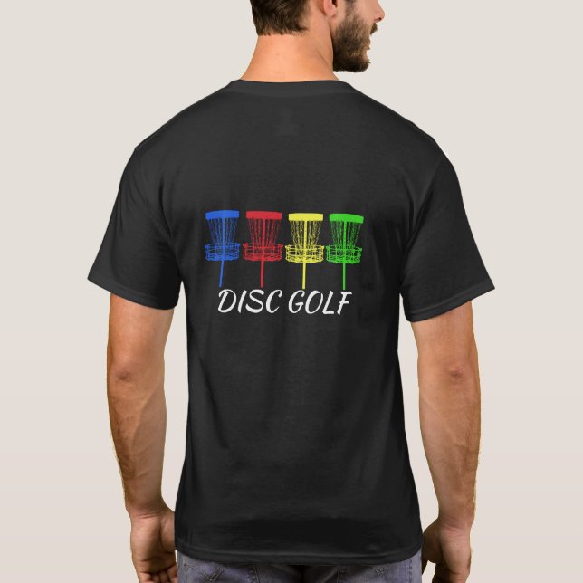 Camiseta Cestas negras para hombre del multicolor de la (Reverso)