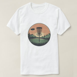 Camiseta Cesto de Golf de Disco Vintage Retro Moderno