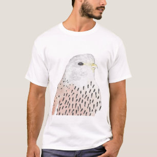 Camiseta Cestrel acuarela de pájaro artístico