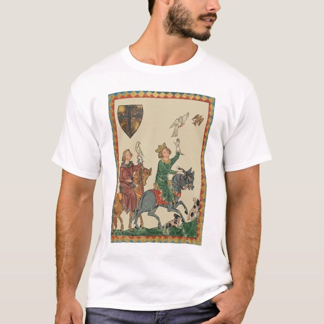 Camiseta Cetrería, Códice Manesse del siglo XIV (Anverso)