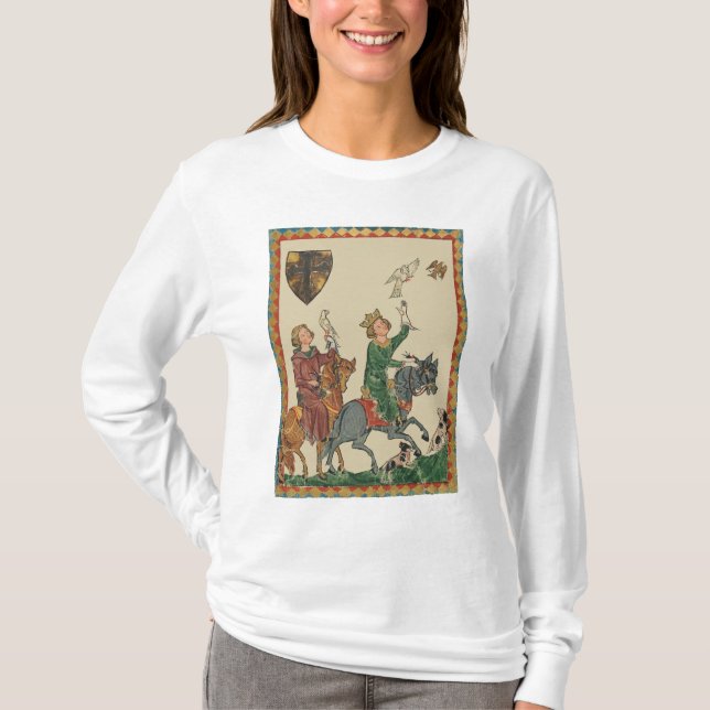 Camiseta Cetrería, Códice Manesse del siglo XIV (Anverso)