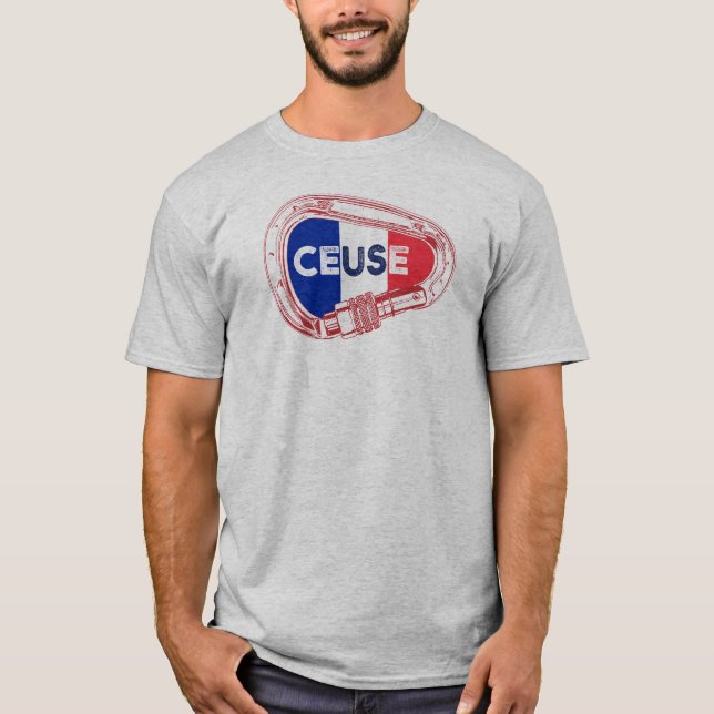 Camiseta Ceuse France Rock Climber Carabiner (Anverso)