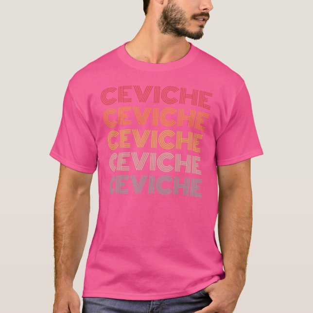 Camiseta Ceviche Estilo Retro (Anverso)