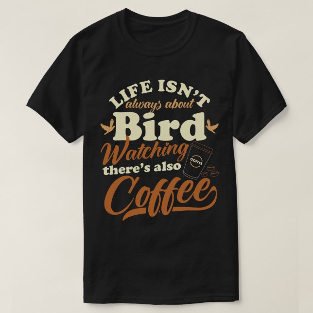 Camiseta CF Café Funny Viendo pájaros Café de pájaros Drink (Diseño del anverso)