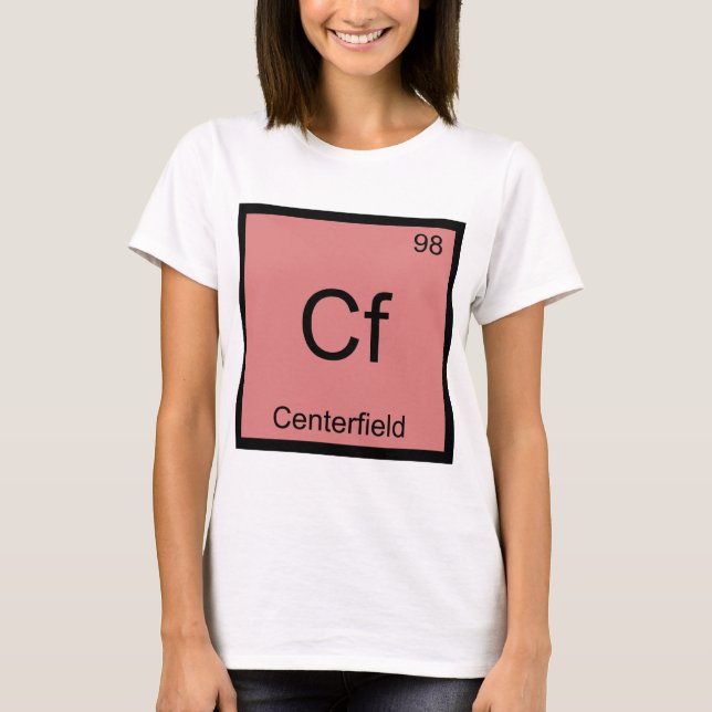 Camiseta Cf - Jardín Central Símbolo de Elemento Químico Bé (Anverso)