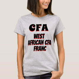 Camiseta CFA franco CFA de África Occidental gris