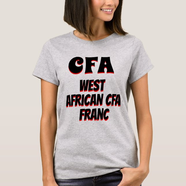 Camiseta CFA franco CFA de África Occidental gris (Anverso)