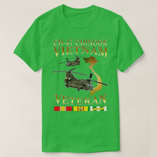 Camiseta CH47 chinook Vietnam Veteran Gift For Father Veter (Diseño del anverso)