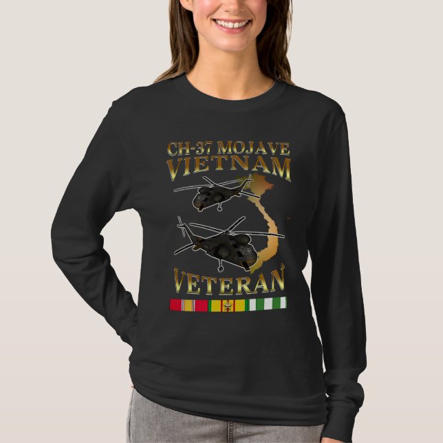 Camiseta CH 37 mojave helicopter Vietnam war veteran (Anverso)