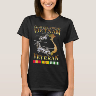 Camiseta Ch 46 helicóptero de caballero del mar Vietnam Gue