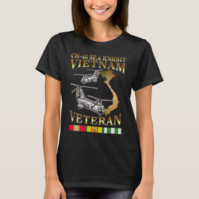 Camiseta Ch 46 helicóptero de caballero del mar Vietnam Gue (Anverso)