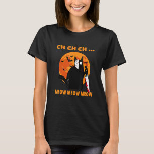 Camiseta Ch Ch Ch Miau Miau Miau Gato de Halloween Espelu