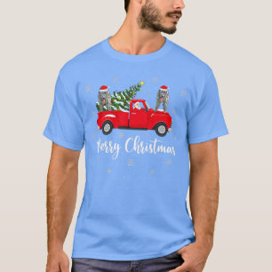 Camiseta Ch de perro lobo de árbol de navidad de Santa Ridi
