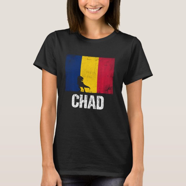 Camiseta Chad África Dinosauria África País africano Cha (Anverso)