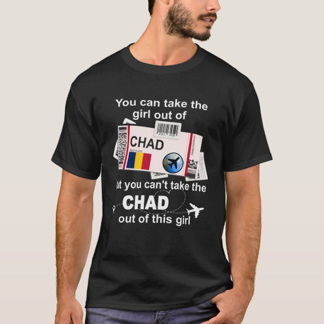 Camiseta Chad Boarding Pass  Chad Girl  Chad (Anverso)