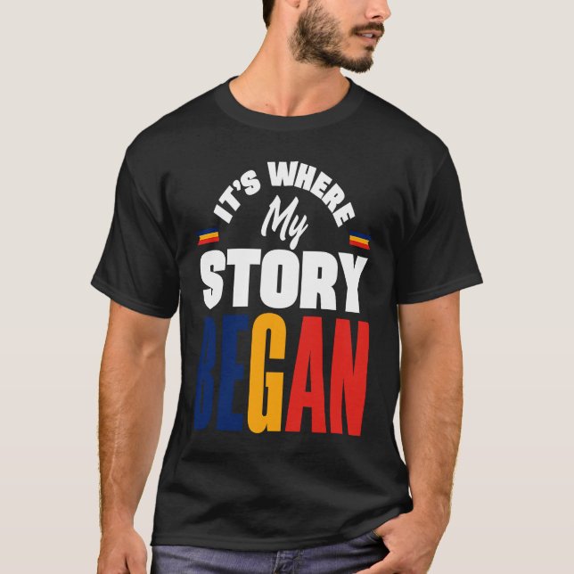 Camiseta Chad Chadian Chad Flag Its Where My Story Began Ch (Anverso)