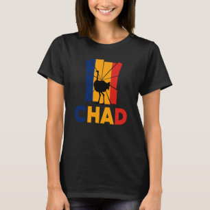Camiseta Chad Chadiano Bandera de Chad Silueta de Animal de
