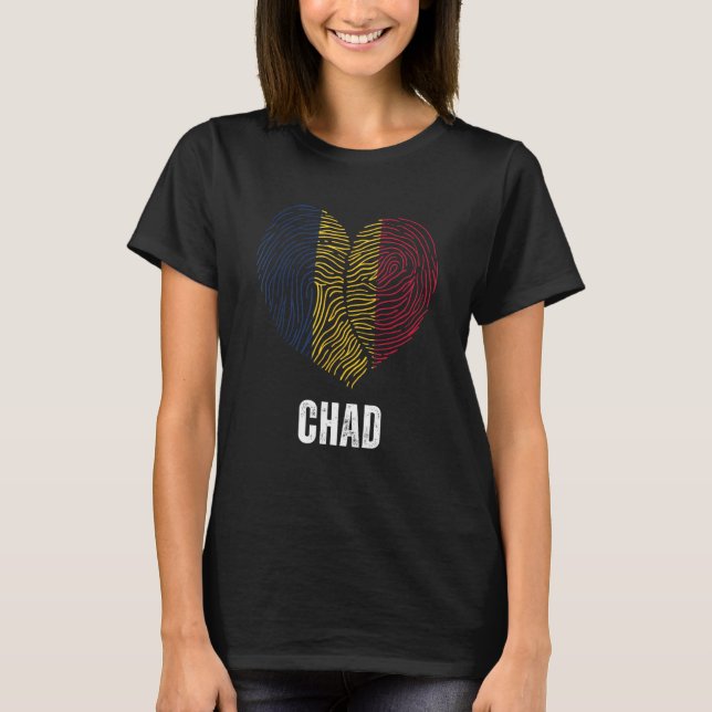 Camiseta Chad Flag Chadian Flag Chad DNA Chad Heart (Anverso)