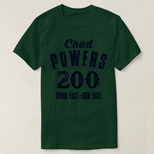 Camiseta Chad Powers 200 Vintage Dark Blue Text (Diseño del anverso)