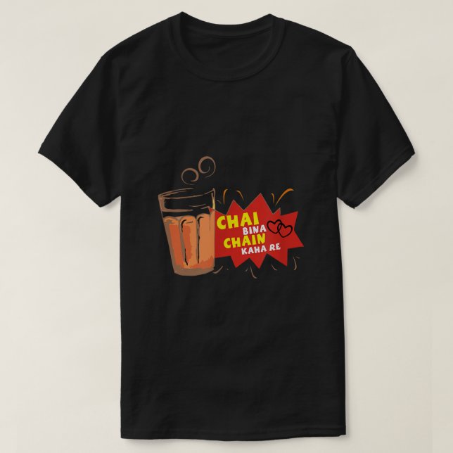 Camiseta Chai Bina Chain Kaha Re Desi Gracioso Bolly Sarcás (Diseño del anverso)