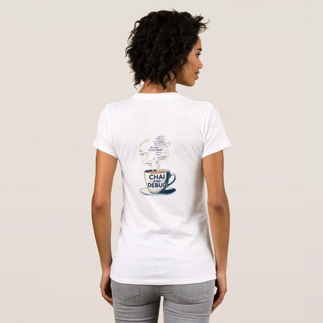 Camiseta Chai y Debug: Bytes de Bangalore (Reverso completo)