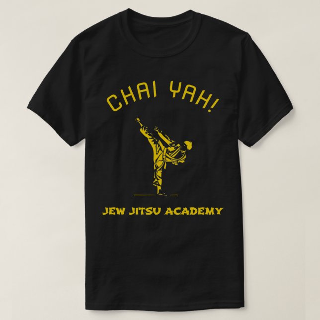 Camiseta Chai Yah Jew Jitsu Academy Funny Jewish Martial Ar (Diseño del anverso)