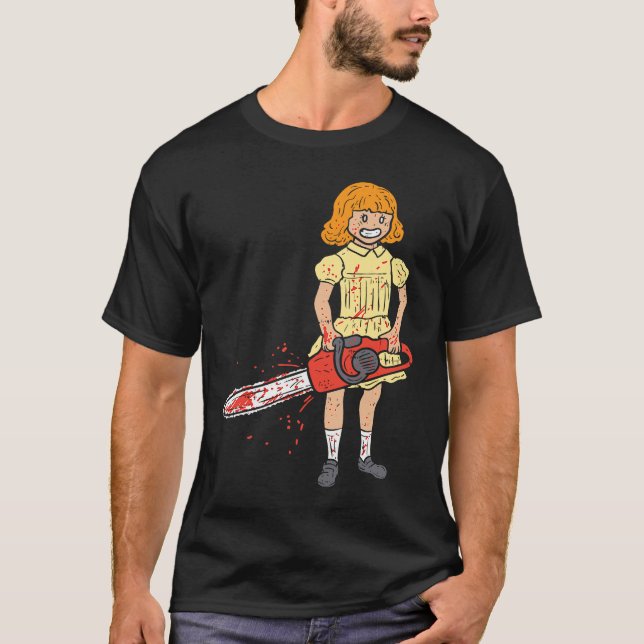 Camiseta Chainsaw Girl I Horror Punk Gothic Pastel Goth Hal (Anverso)